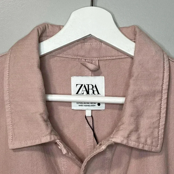 Zara The Victoria Overshirt Pink Denim - Picture 3 of 9